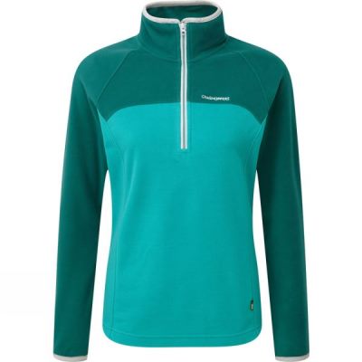 Fleece Craghoppers Ionic II Half Zip Mujer - Turquesa / Verde - Chile MIA647928